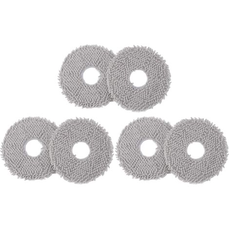 6er-pack Waschbare Reinigungstücher Für Midea V10/v12/w11 Saugroboter – Graue Mikrofaser