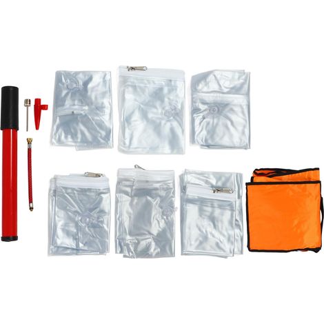 6-teilige Pneumatische Notfall-pvc-schiene Mit Pumpe – Aufsatz Für Handgelenk, Arm, Bein Und Knöchel
