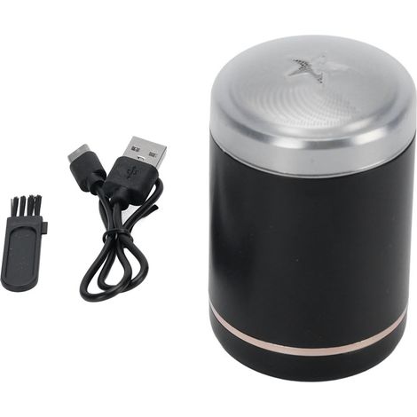 Elektrischer Barttrimmer Mit Usb-aufladung, Kompakt Und Tragbar Für Reisen – Schwarz