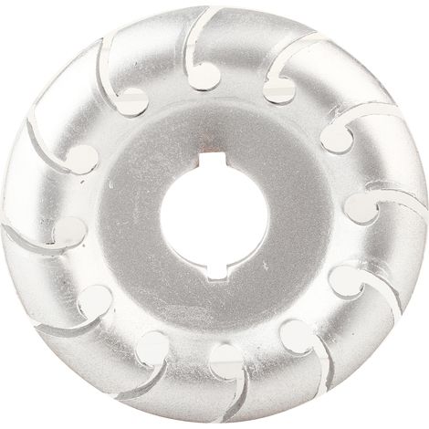 Holzschnitzscheibe Für Winkelschleifer – Gehärteter Manganstahl, 65 Mm × 16 Mm, 12 Zähne, Silberfarben