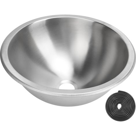 Runde Spüle Aus Edelstahl 304, 30 Cm, Für Wohnmobile, Boote Und Wohnwagen – 40-mm-abfluss