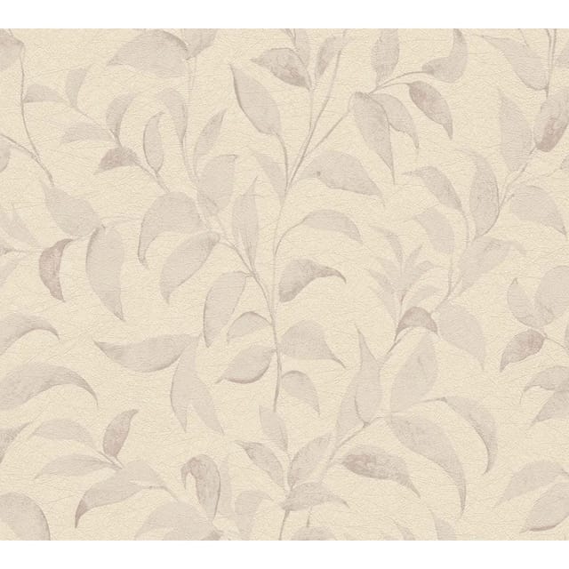 Bricoflor Mediterrane Tapete mit Blätter Ranken Florale Vliestapete mit Muster in Beige Ideal für Küche und Flur