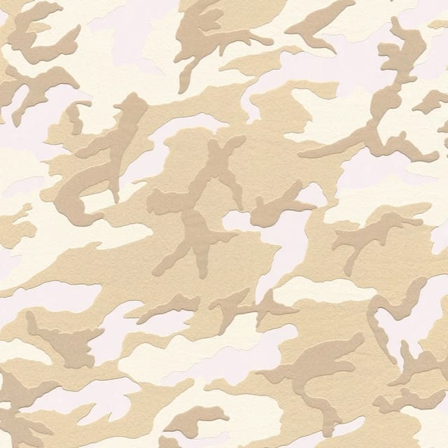A.S. Création Tapete Tarnmuster Weiß Beige und Braun 53 cm x 10,05 m AS-369420