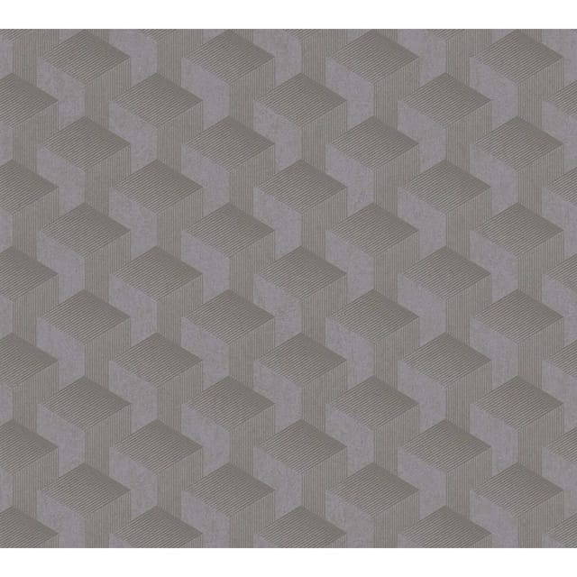Bricoflor Vliestapete anthrazit Modern Geometrische Tapete in Dunkelgrau Ideal für Teenager und Küche Vlies Mustertapete in 3D