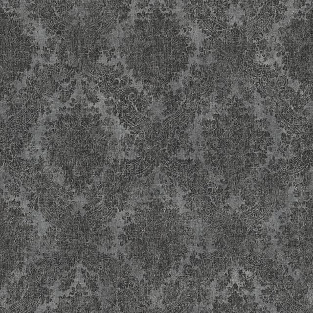 Bricoflor antik Tapete Schwarz Grau Neobarock Vliestapete Dunkel Ideal für Schlafzimmer und Esszimmer Vlies Barocktapete mit Ornament ausgefallen