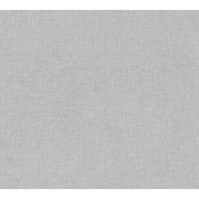 Livingwalls Tapete Leinen-Optik Hellgrau 53 cm x 10,05 m AS-374305