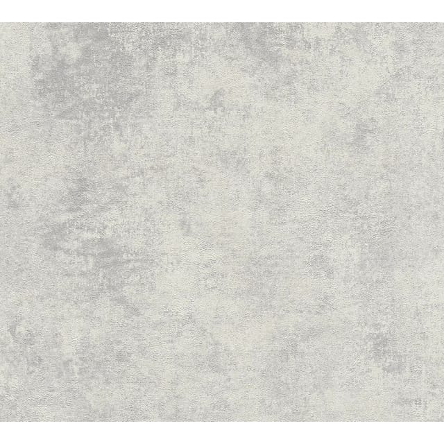 Livingwalls Tapete Mit Malerischem Effekt Grau und Silber 53 cm x 10,05 m AS-374254