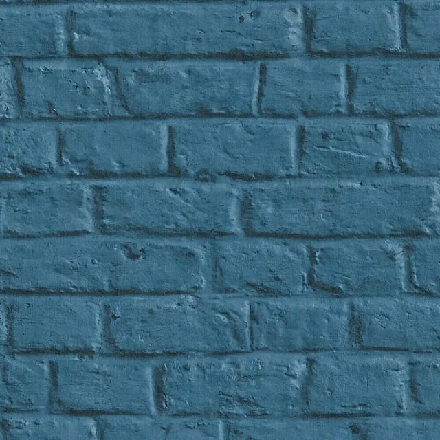 Bricoflor Vlies Steintapete Blau