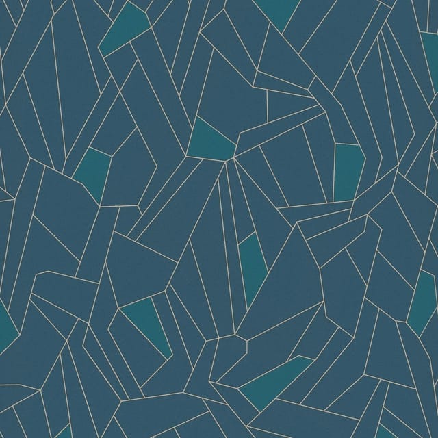 Bricoflor Vlies Mosaiktapete Blau Petrol Geometrische Tapete Ideal für Küche und Schlafzimmer Moderne Vliestapete in Mosaik Optik mit Vinyl
