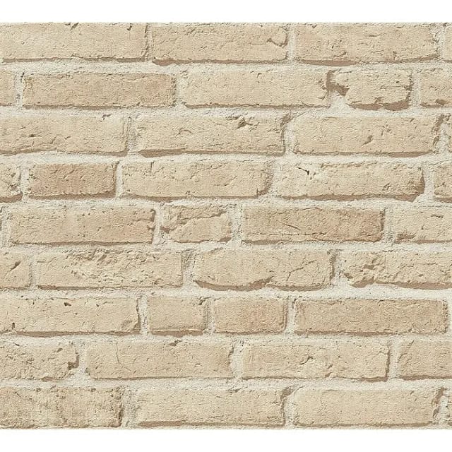 Bricoflor Ziegelstein Tapete in 3D Optik Moderne Backstein Tapete in Beige Helle Vliestapete in Steinoptik Ideal für Küche und Flur