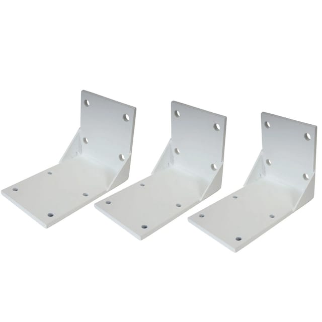 MCW 3er-Set Deckenadapter für Kassetten-Markise H124 Deckenmontage Halterung Adapter Weiß
