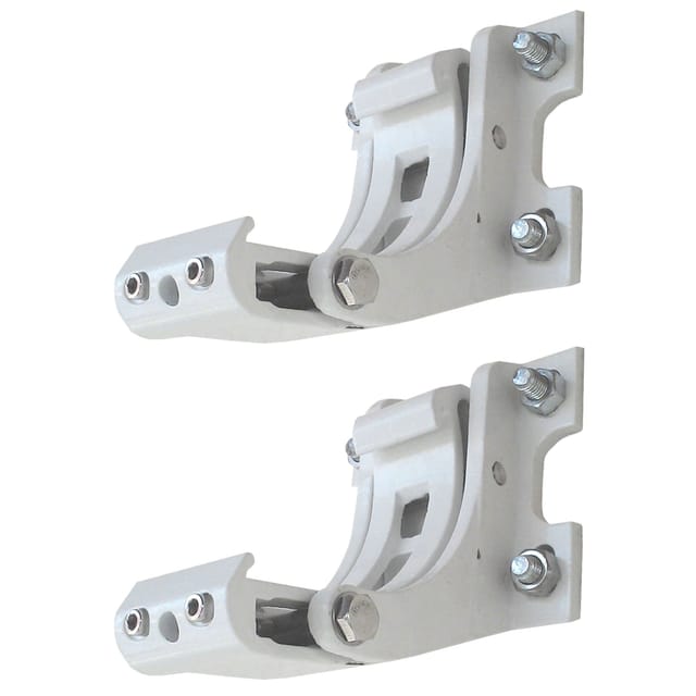 MCW 2er-Set Wandhalterung für Markise H122 H123 Wandkonsole Wandmontage Adapter Weiß