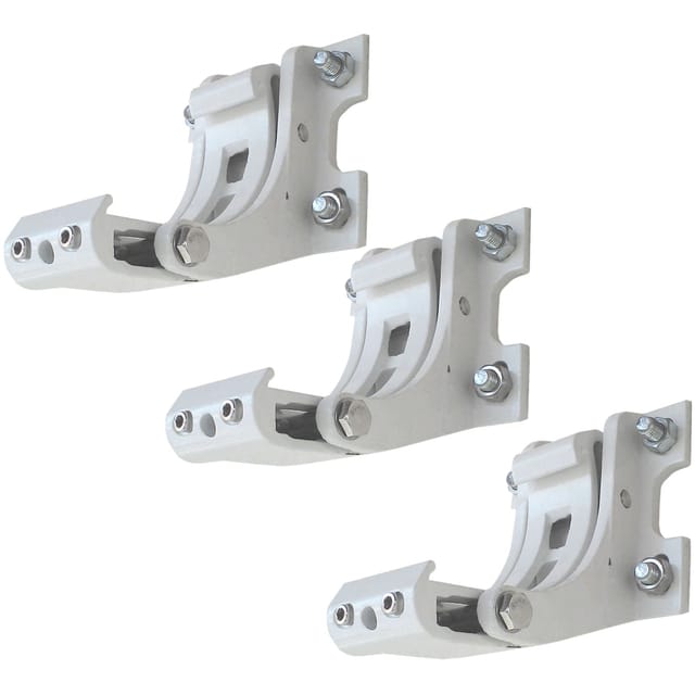 MCW 3er-Set Wandhalterung für Markise H124 Wandkonsole Wandmontage Adapter Weiß