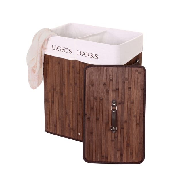 MCW Wäschekorb C21 63x55x34cm 100l Braun