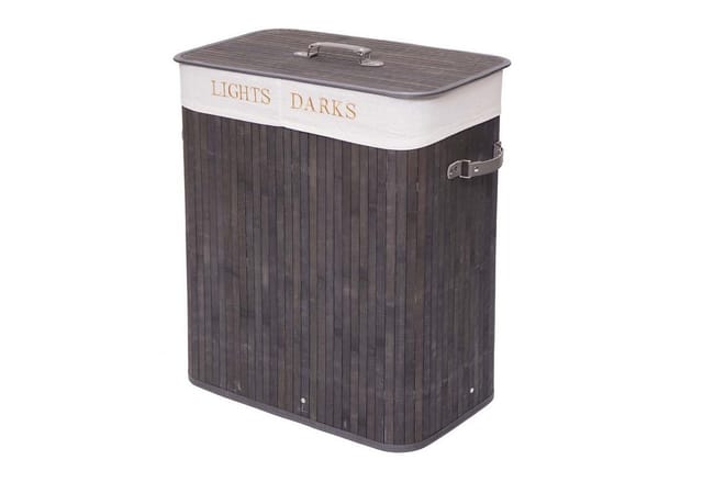 MCW Wäschekorb C21 63x55x34cm 100l Dunkelgrau