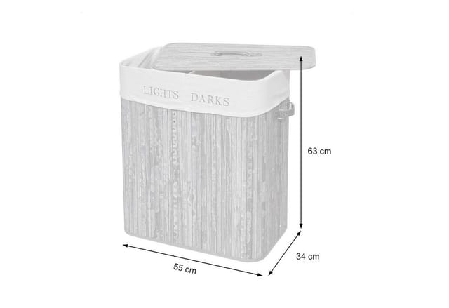 MCW Wäschekorb C21 63x55x34cm 100l Weiß