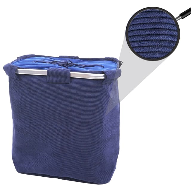 MCW Wäschesammler C34 56x49x30cm 82l Cord Blau