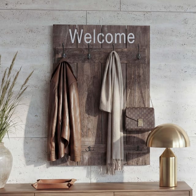 MCW Wandgarderobe C89 Welcome Shabby Braun Shabby