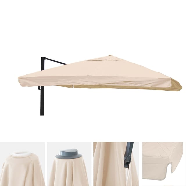 MCW Ersatz-Bezug für Schirm A96 mit Flap 3x4m Creme