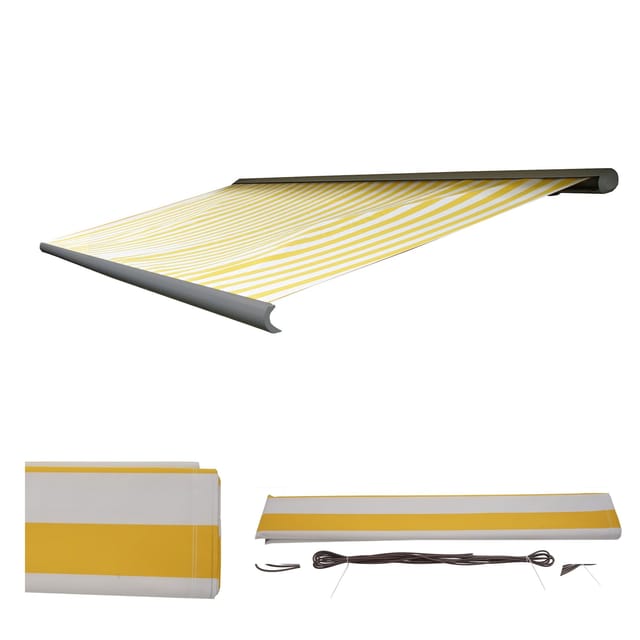 MCW Ersatz-Bezug für Markise H123 Acryl Gelb-Weiß