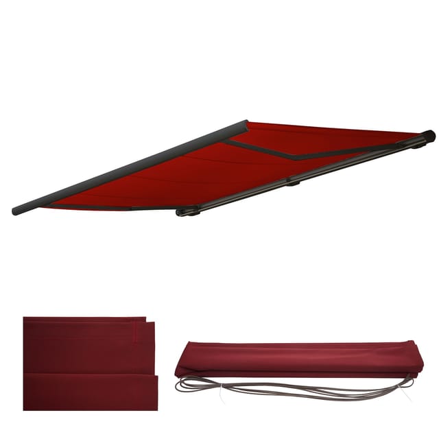 MCW Ersatz-Bezug für Markise H123 Acryl Bordeaux-Rot