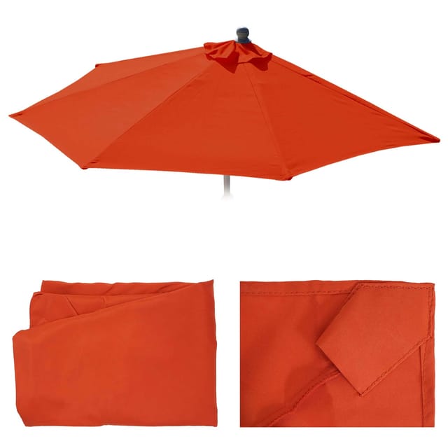 MCW Ersatz-Bezug Sonnenschirm Halbrund Lorca Terracotta
