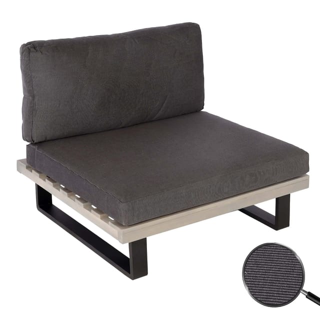 MCW Lounge-Sessel H54 Grau Polster Dunkelgrau