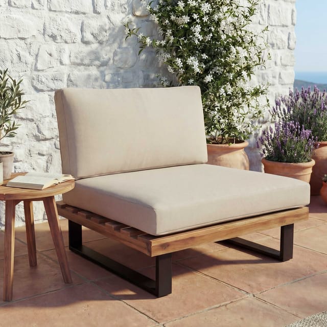 MCW Lounge-Sessel H54 Hellbraun Polster beige