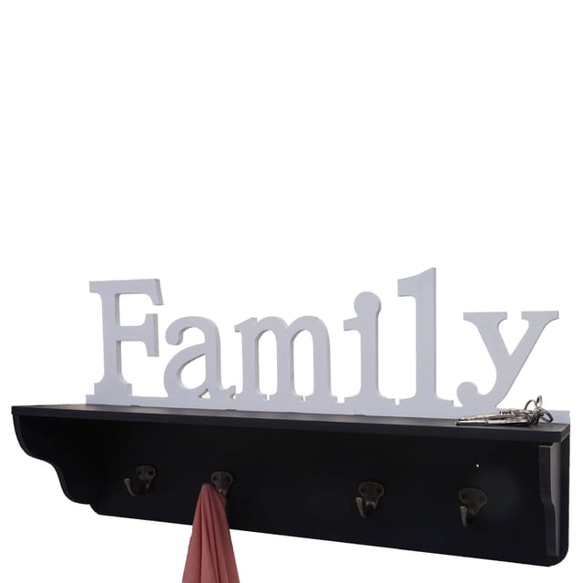 MCW Wandgarderobe D41 Family Schwarz/weiß