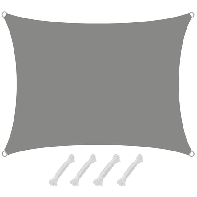 AMANKA Polyester Sonnensegel Wasserdicht - 1,5 x 2 m Rechteckig Grau