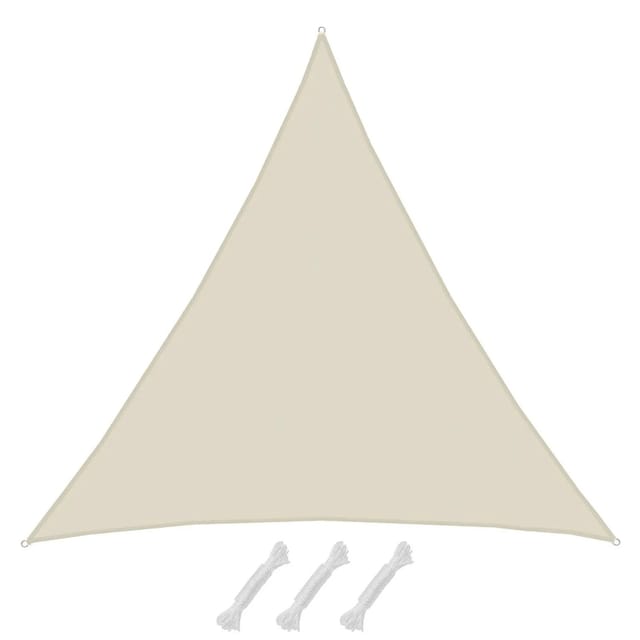 AMANKA Polyester Sonnensegel Wasserdicht - 8 x 8 x 8 m Dreieck Beige