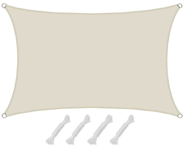 AMANKA Polyester Sonnensegel Wasserdicht - 1 x 2 m Rechteckig Beige