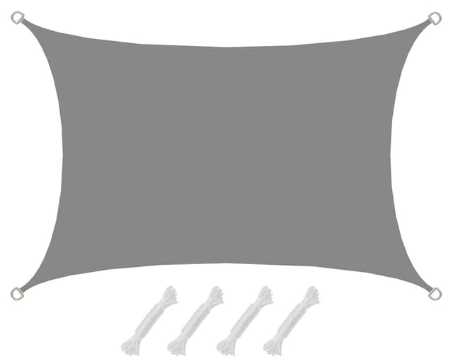 AMANKA Polyester Sonnensegel Wasserabweisend - 2 x 3 m Rechteck Grau