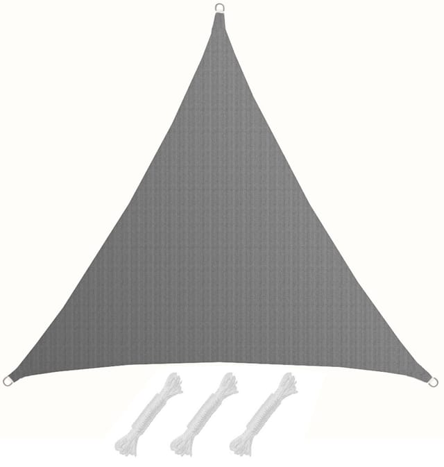AMANKA HDPE Sonnensegel - 6 x 6 x 6 m Dreieck Grau