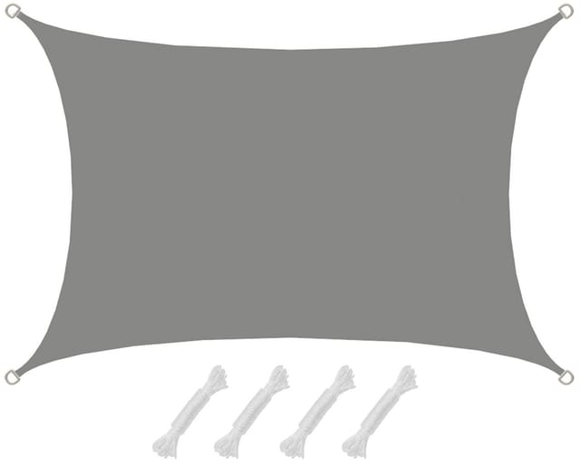 AMANKA Polyester Sonnensegel Wasserabweisend - 3 x 4 m Rechteck Grau