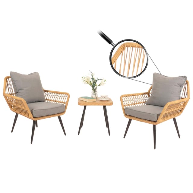MCW Poly-Rattan Garnitur N34 Dunkelgrau