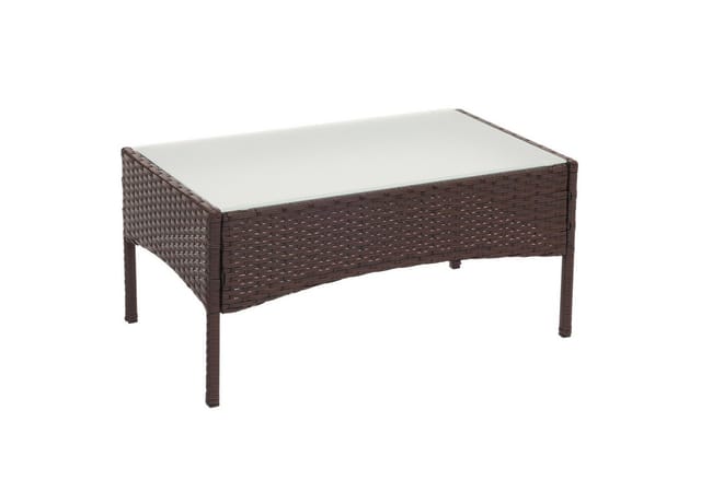 MCW Poly-Rattan Gartentisch Hamar Braun-meliert
