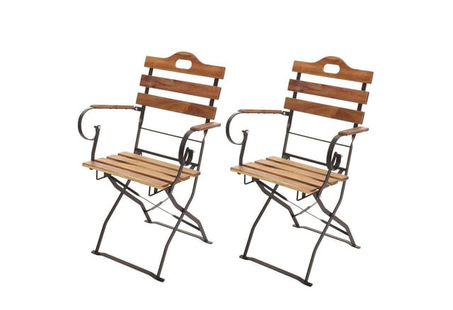 MCW Biergartenstuhl J40 2er Set Naturfarben