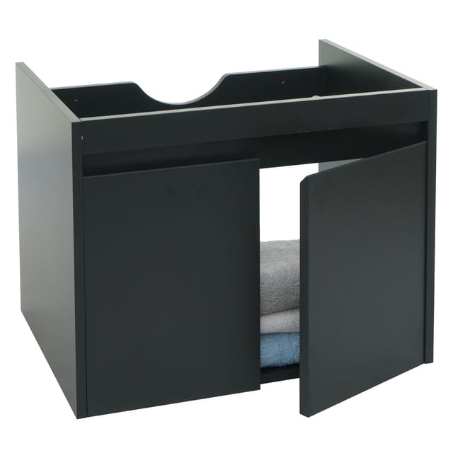 MCW Waschbeckenunterschrank L86 Schwarz