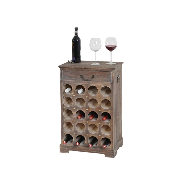 MCW Weinregal Torre H324 Braun