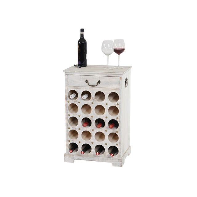 MCW Weinregal Torre H324 Weiß