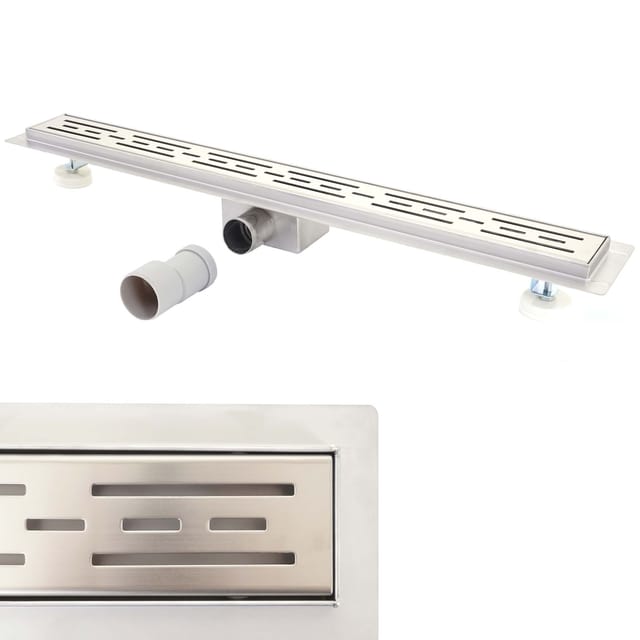 MCW Duschrinne D94a Bodenablauf Abflussrinne Duschablauf Edelstahl Siphon 50-120cm 100cm