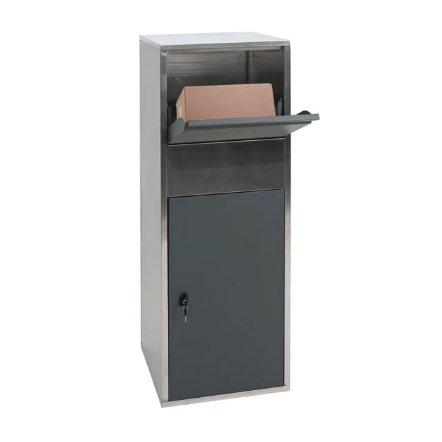 MCW Paketkasten G80 Größe XL Edelstahl anthrazit