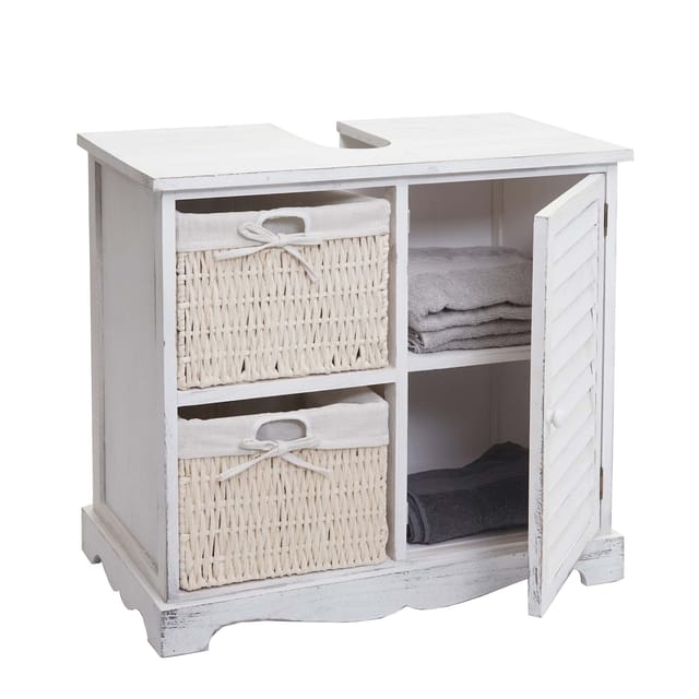 MCW Waschbeckenunterschrank H20 Shabby Weiß