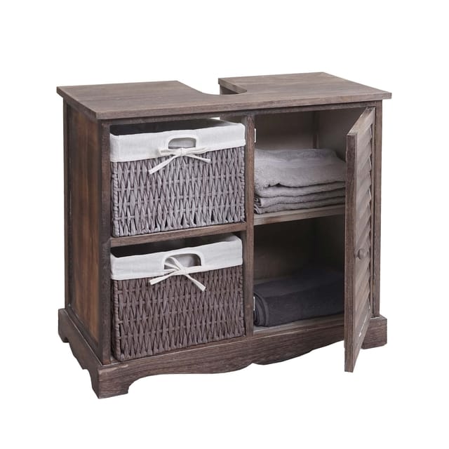 MCW Waschbeckenunterschrank H20 Shabby Braun