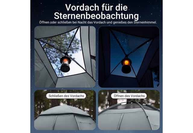 SoBuy Feldbett 4in1-Zelt mit Campingliege 2 Persone Grau OGS32-L-HG SoBuy 4in1-Zelt mit Campingliege für 2 Personen Metall Oxford-Nylon Grau OGS32-L-HG