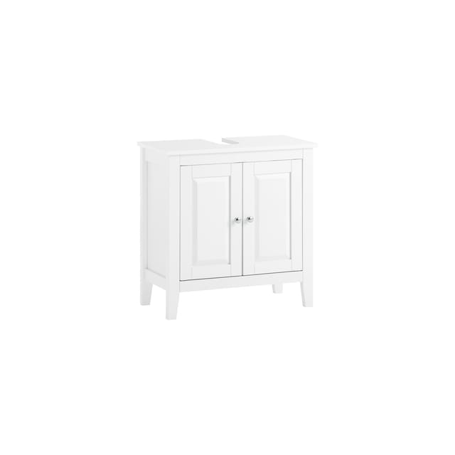 SoBuy Waschbeckenunterschrank Badschrank mit 2 Türen MDF 60x62x30cm Weiß FRG202-W