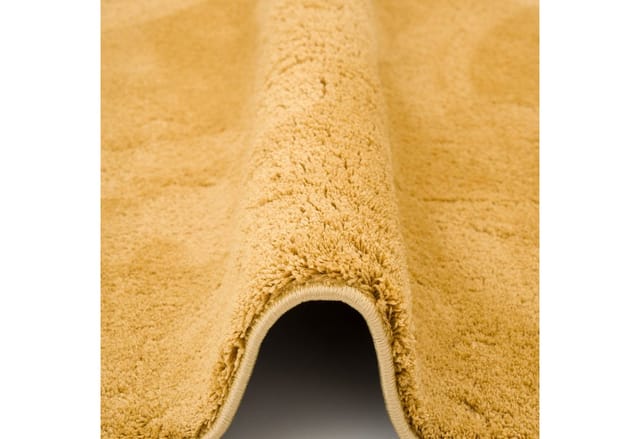 Pergamon Luxus Super Soft Hochflor Langflor Teppich Silky Curry 80x150cm