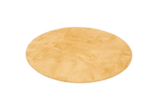 Pergamon Luxus Super Soft Hochflor Teppich Melia Rund Curry 120x120cm