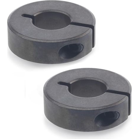 Gn 706.2-48-b25-st 2-48-b25-st Satz Mit 2 Dampfoxidierten Geteilten Einstellringen, Schwarz. Durchmesser D1: 48 Mm. Bohrung D2: B25